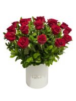 Red Vow Valentine’s box with 25 red roses by Flowsent – flower delivery in Cairo and Giza