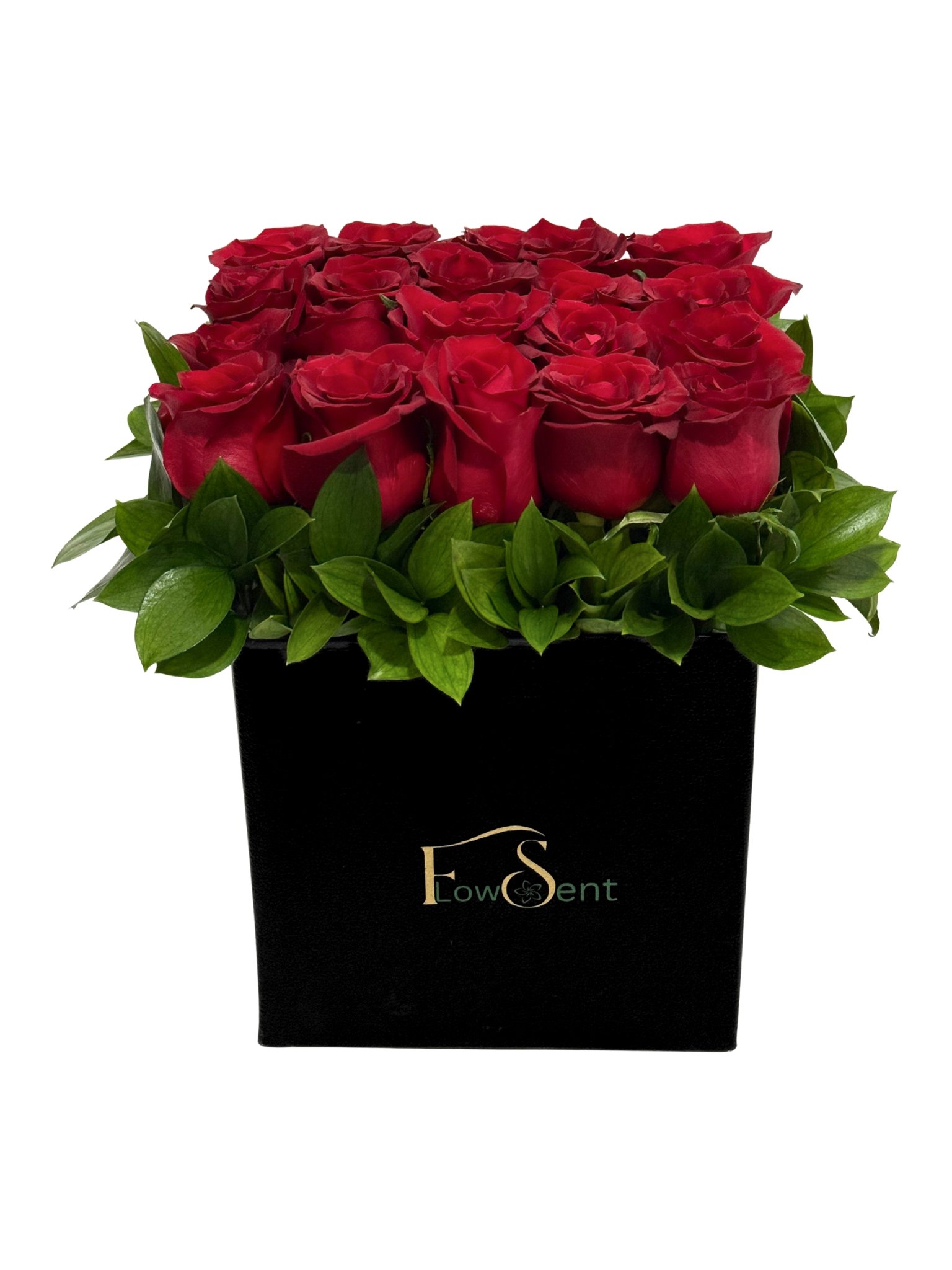 Pure Love | Luxury Red Roses Box by Flowsent Pure Love luxury red roses flower box by Flowsent – Valentine’s flower delivery in Cairo and Giza