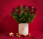 Red Vow Valentine’s box with 25 red roses by Flowsent – flower delivery in Cairo and Giza